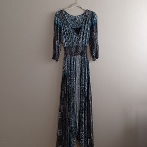Free People maxi dress blue